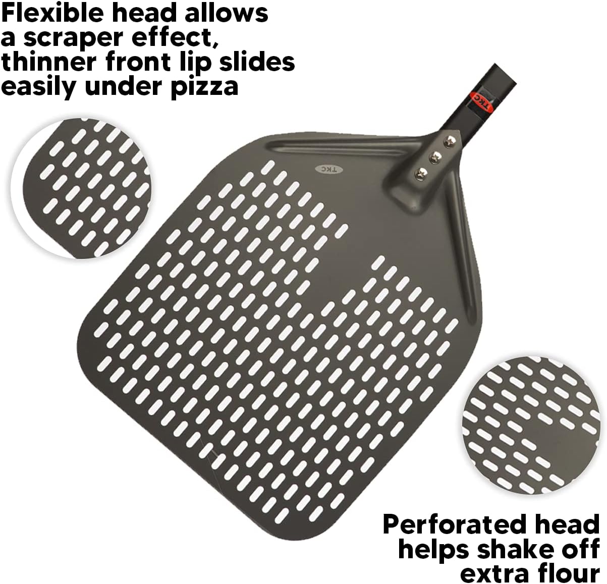 12" Perforated Pizza Peel | Aluminum