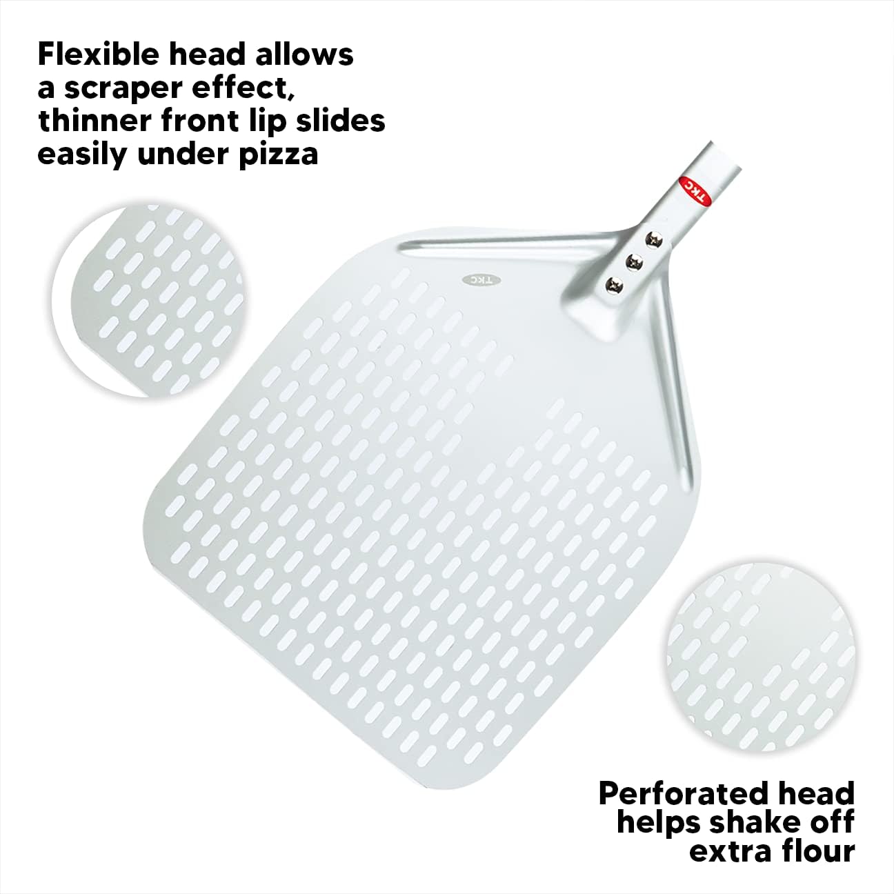 12" Perforated Pizza Peel | Black