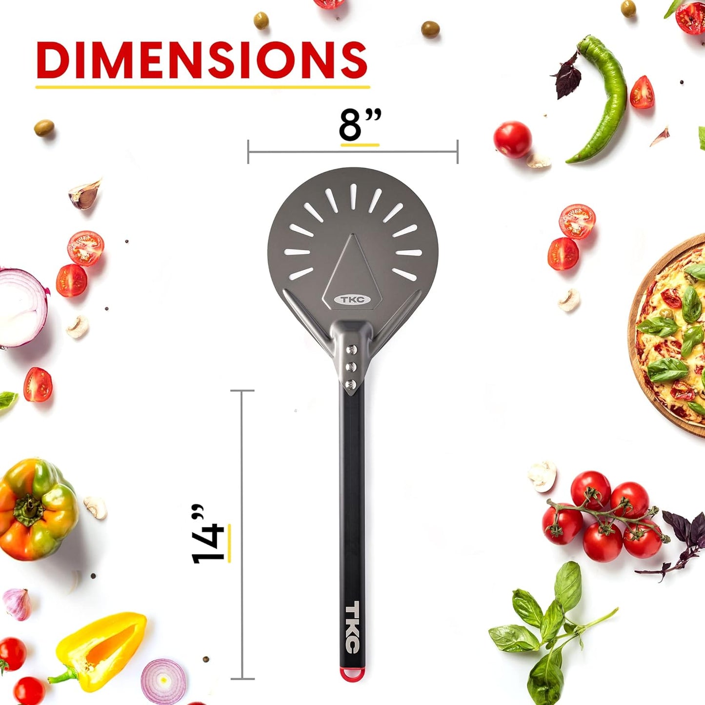 12" and 8" Perforated Pizza Peel | Bundle