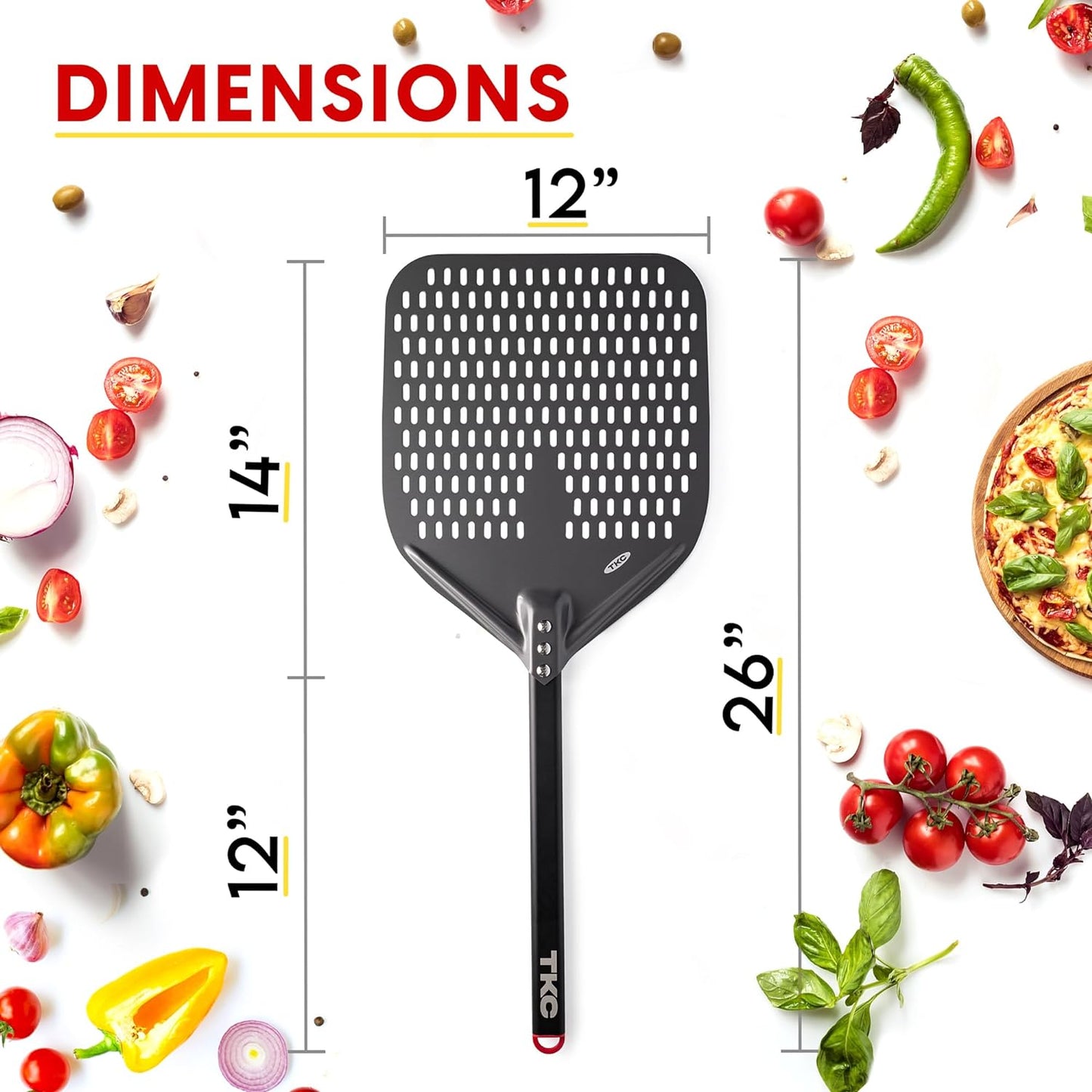 12" and 8" Perforated Pizza Peel | Bundle