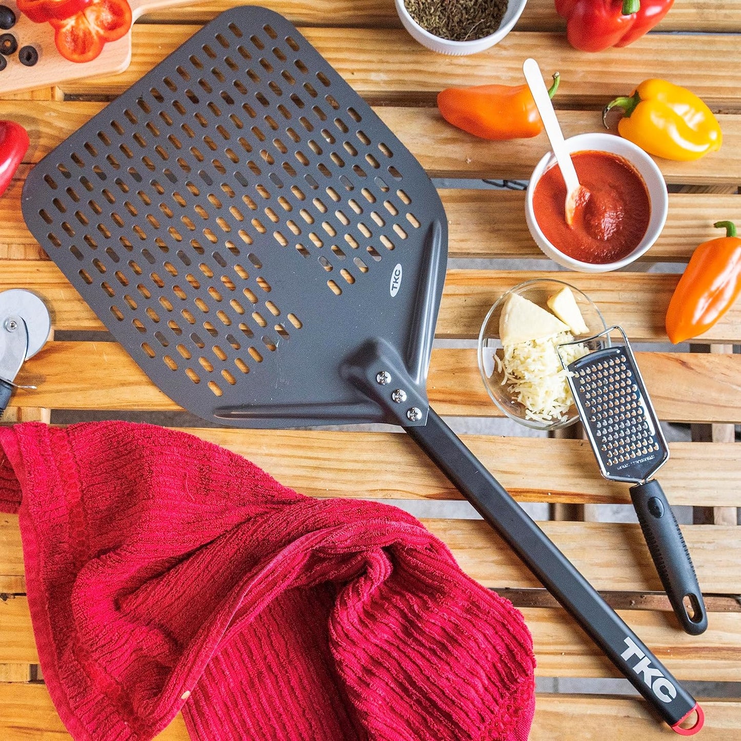 12" and 8" Perforated Pizza Peel | Bundle